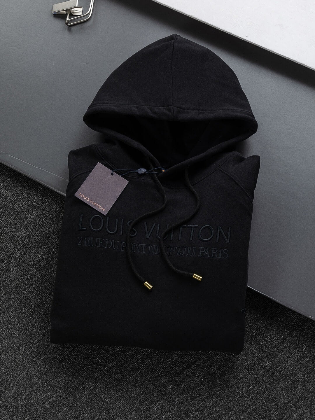 Minimal Letter Embroidered Hoodie