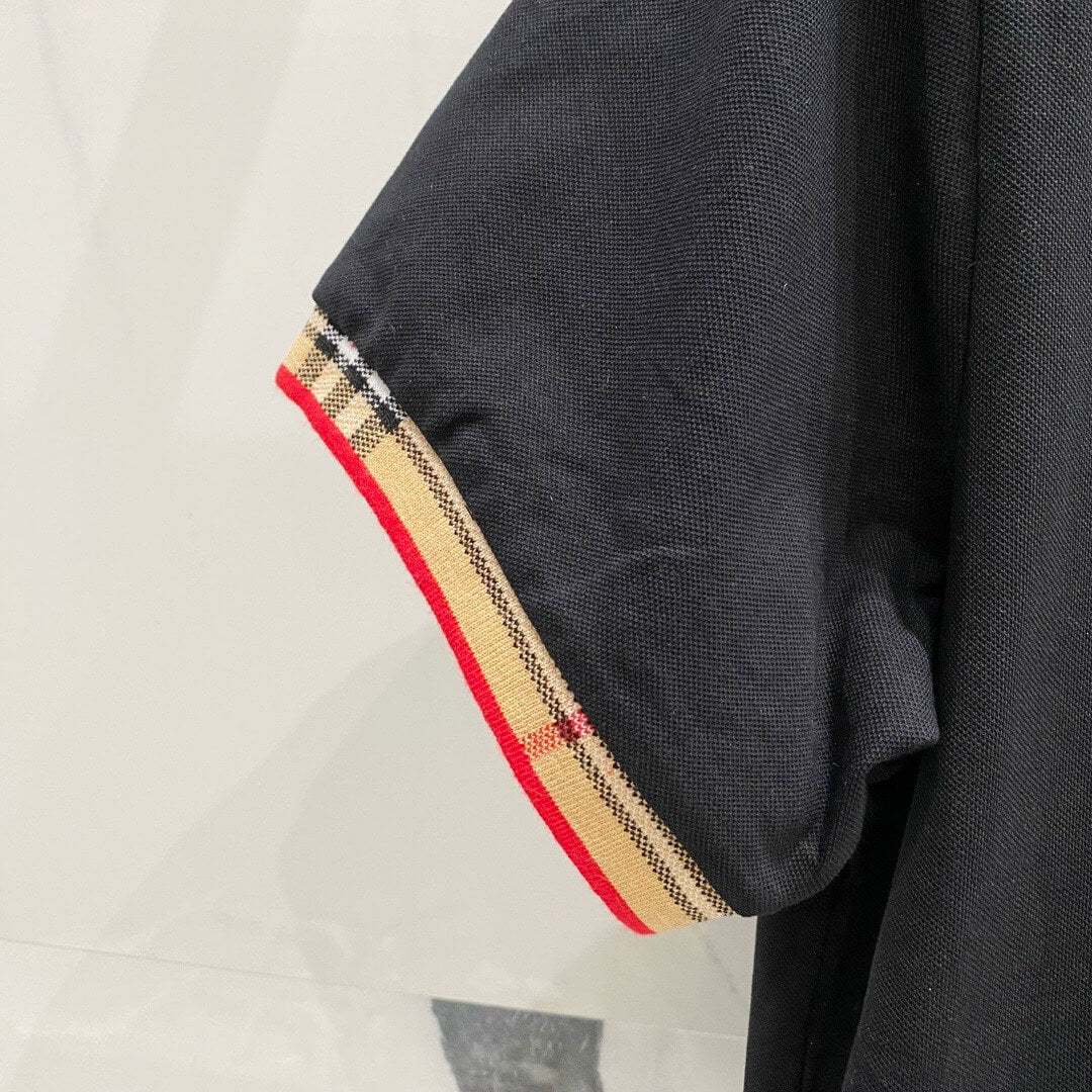 Camiseta polo con cuello a cuadros