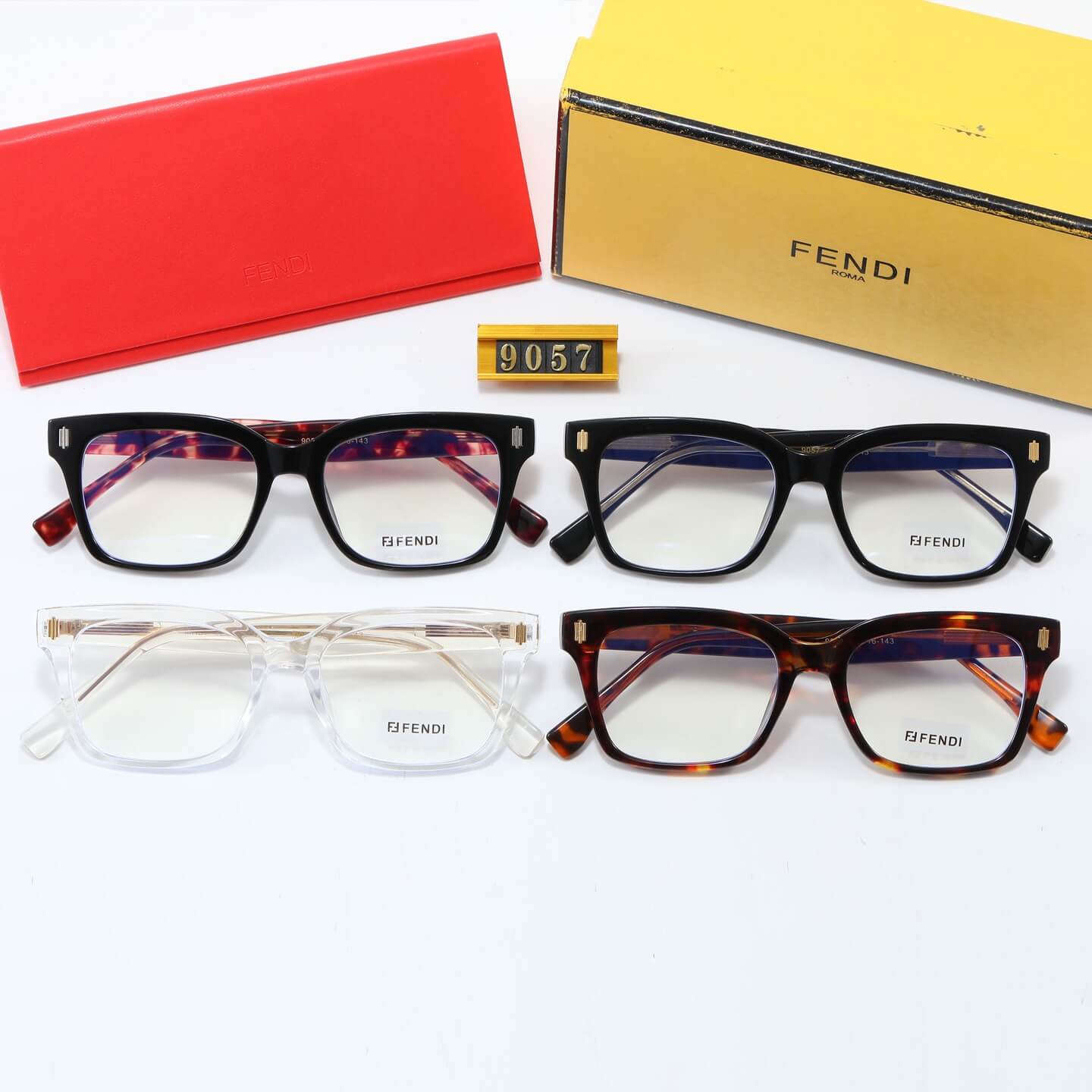 Lunettes unies à monture carrée tendance