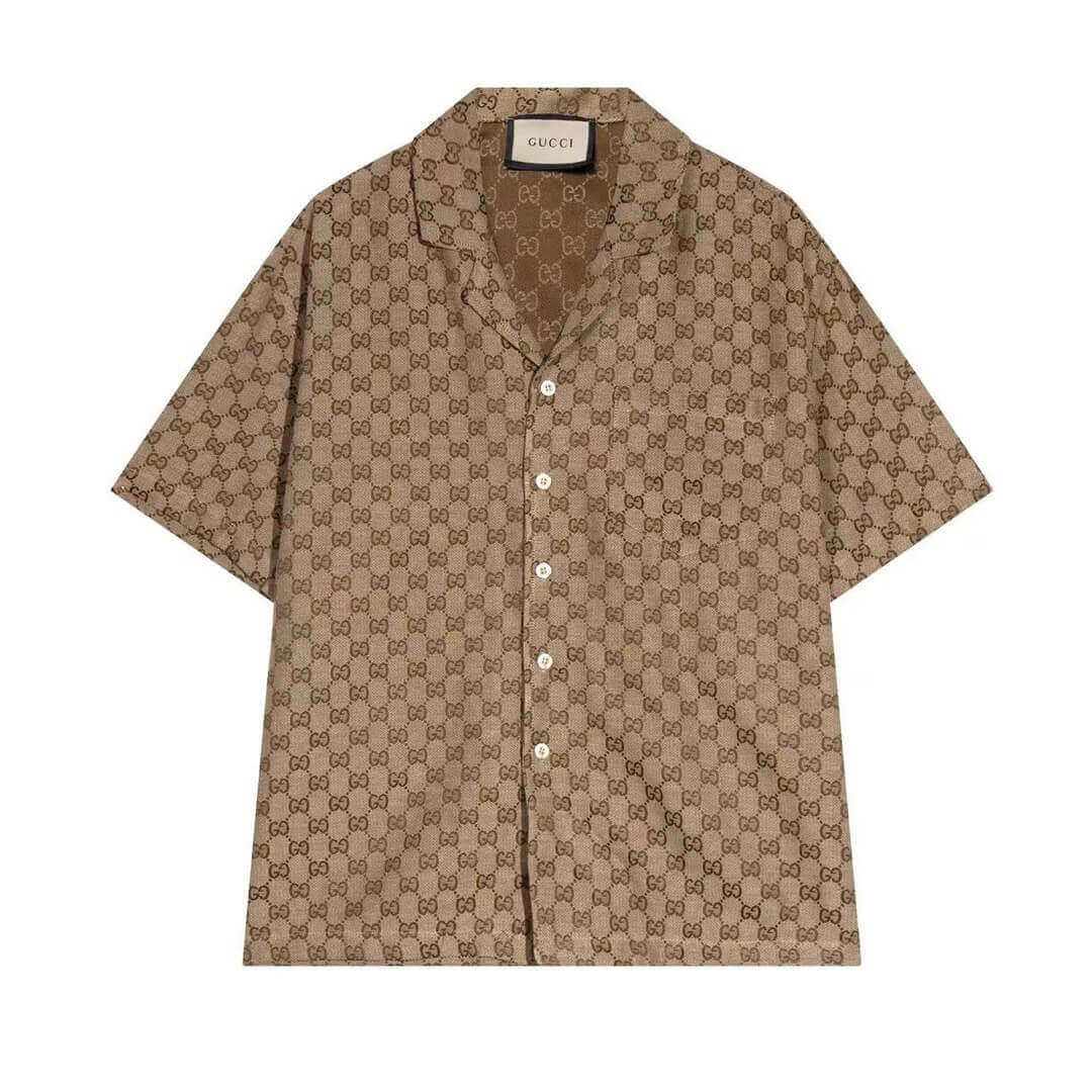 T-shirt classique à manches courtes et imprimé monogramme intégral