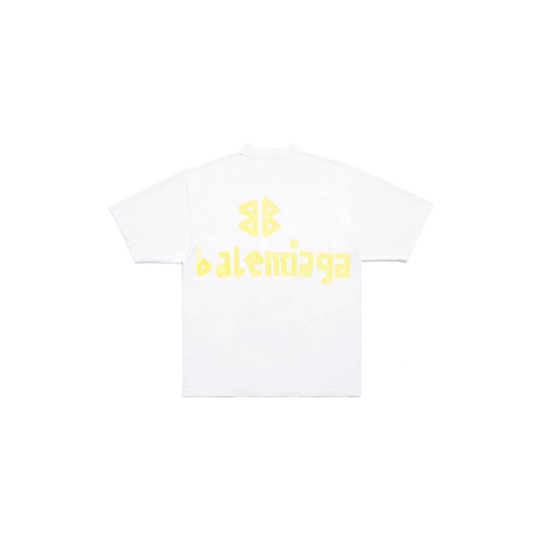 Camiseta con estampado de letras amarillas