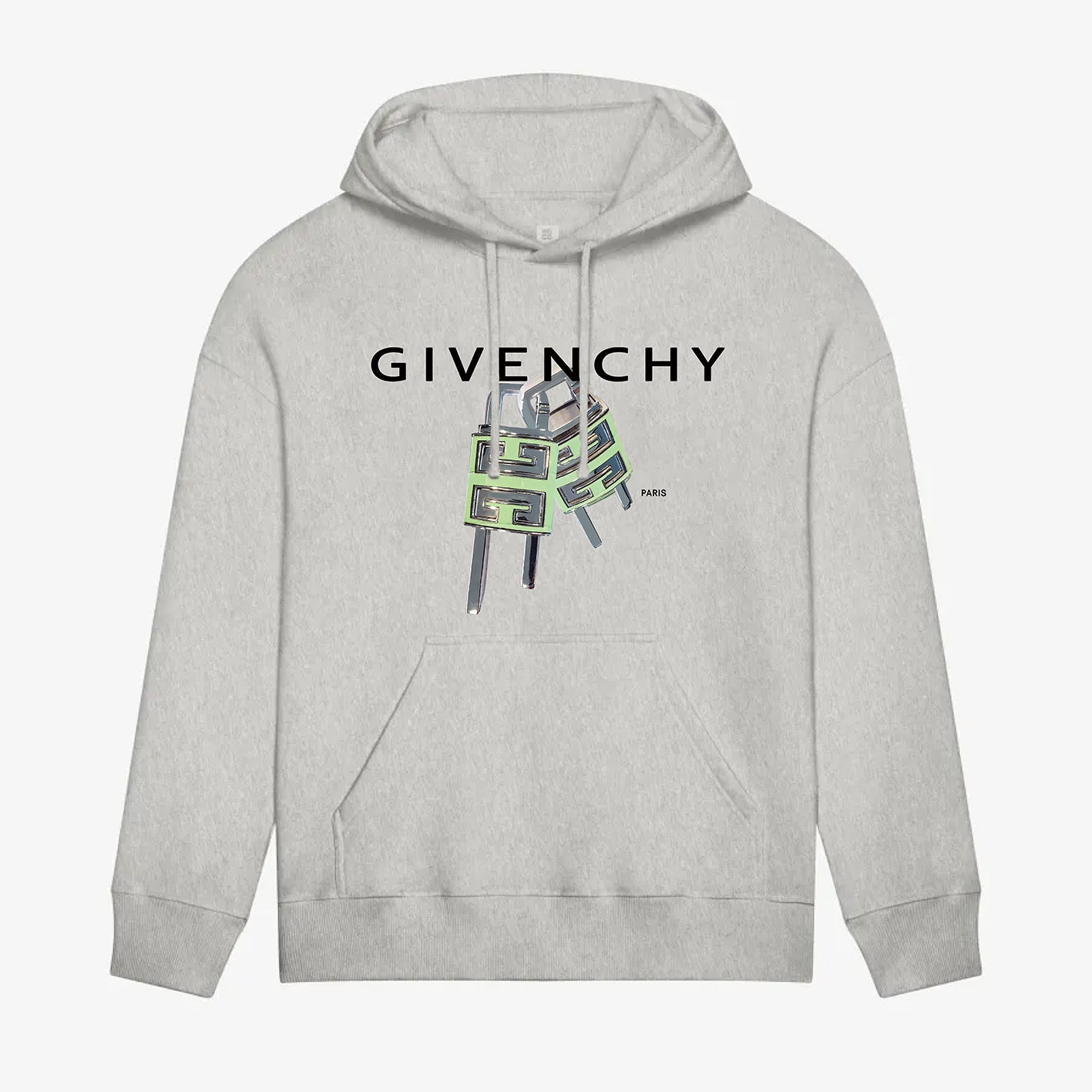 Sweat à capuche imprimé cadenas