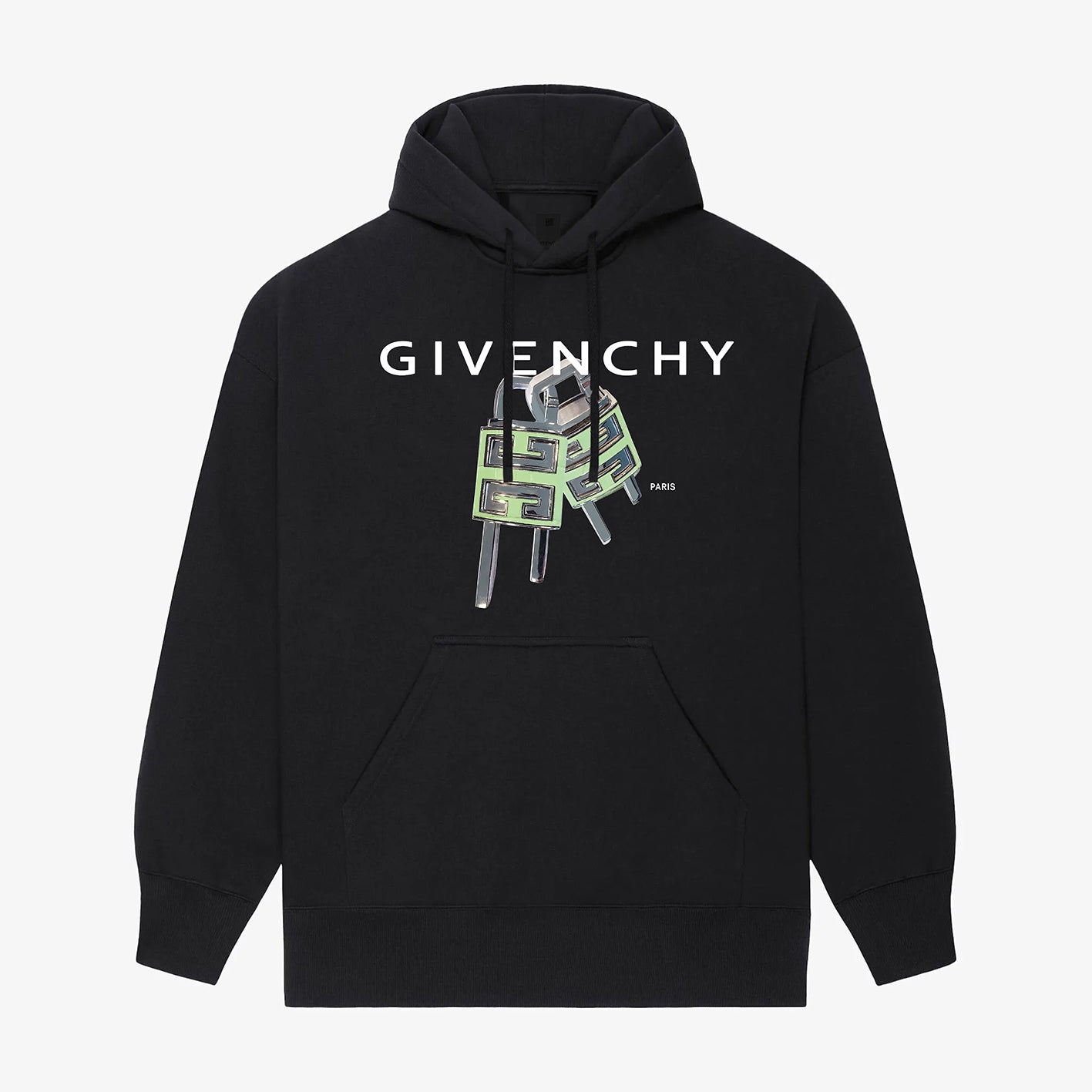 Sweat à capuche imprimé cadenas