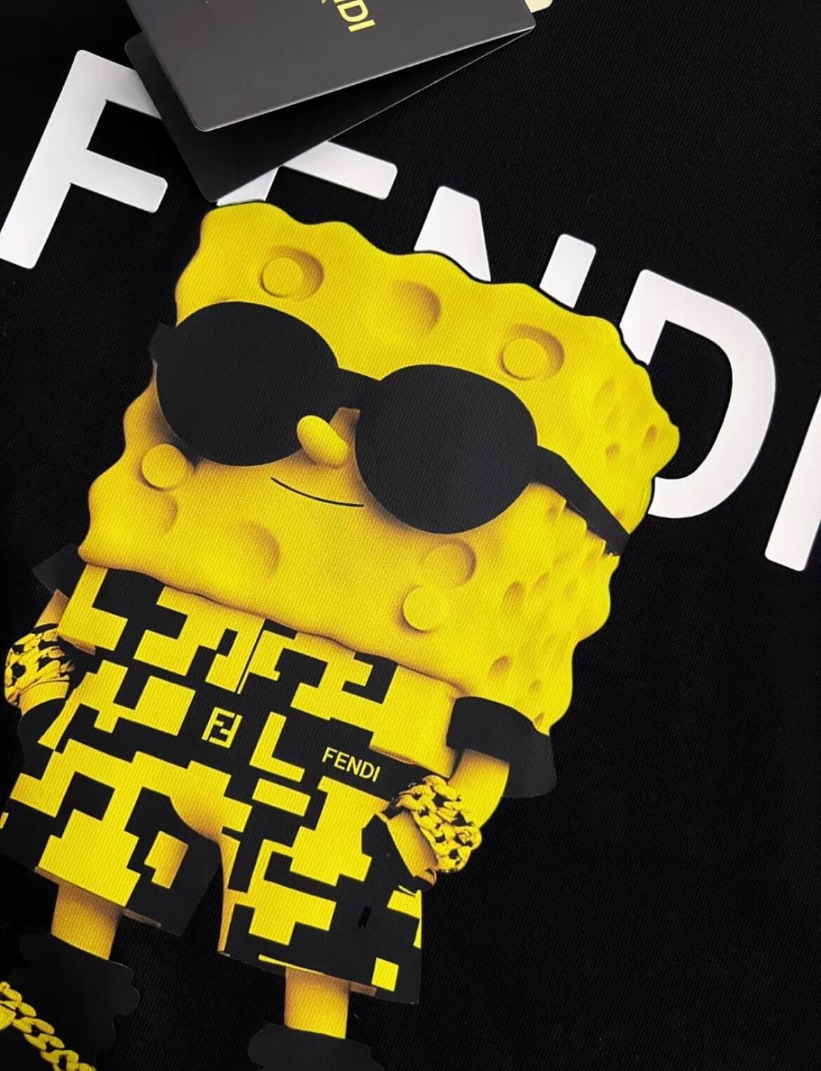Camiseta con estampado de dibujos animados de Bob Esponja
