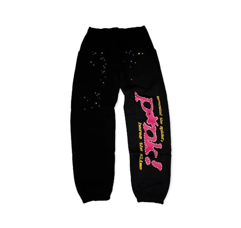 Pantalones negros y rosas