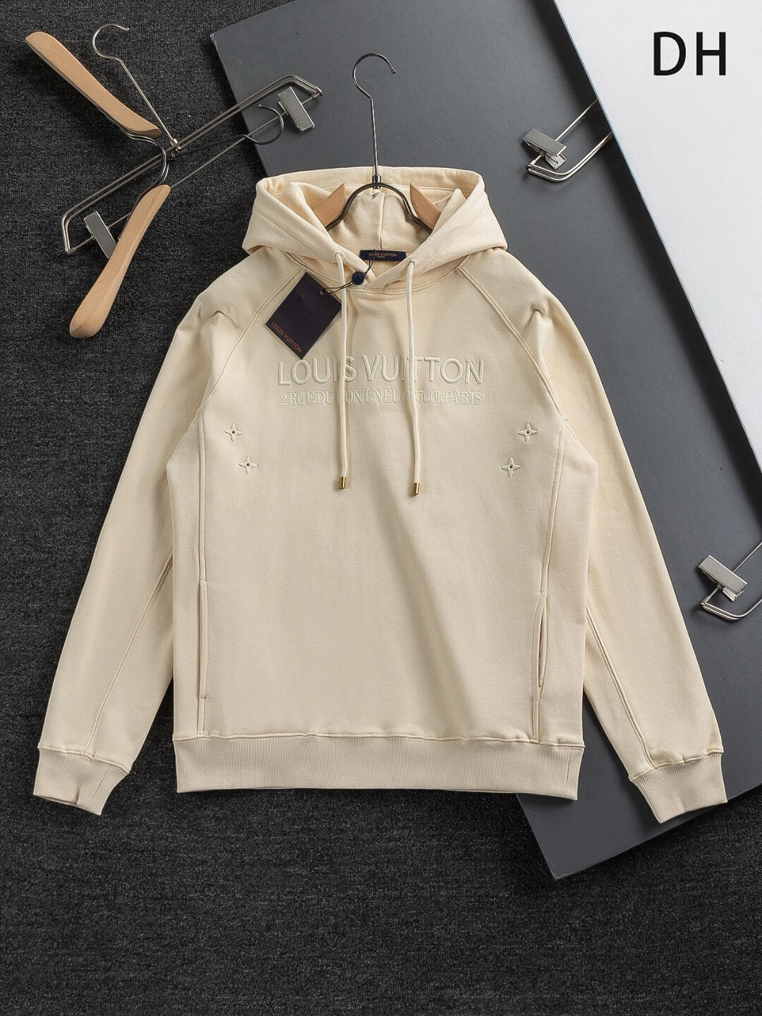 Minimal Letter Embroidered Hoodie