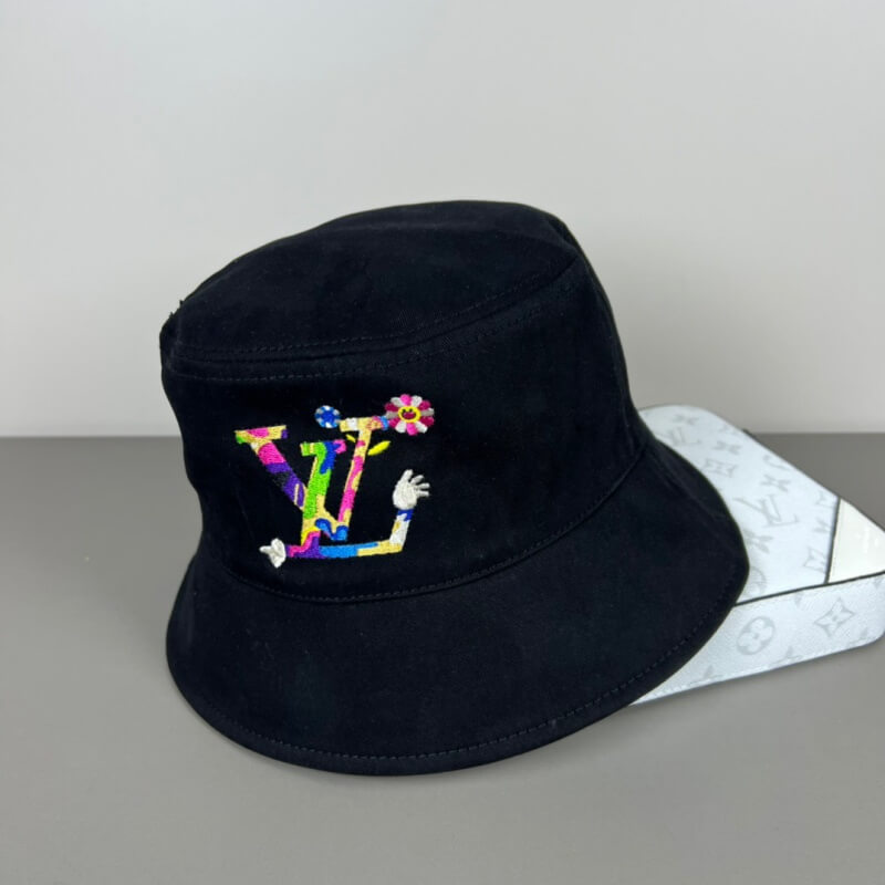 Sombrero de pescador clásico reversible con estampado y bordado