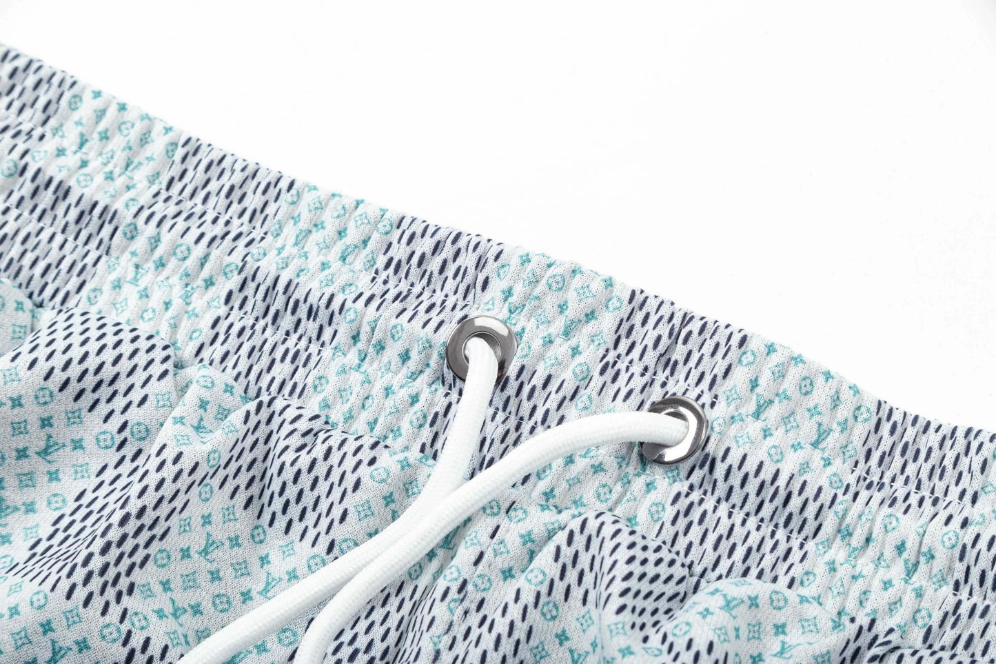 Pantalones cortos de playa con bordado de letras a cuadros