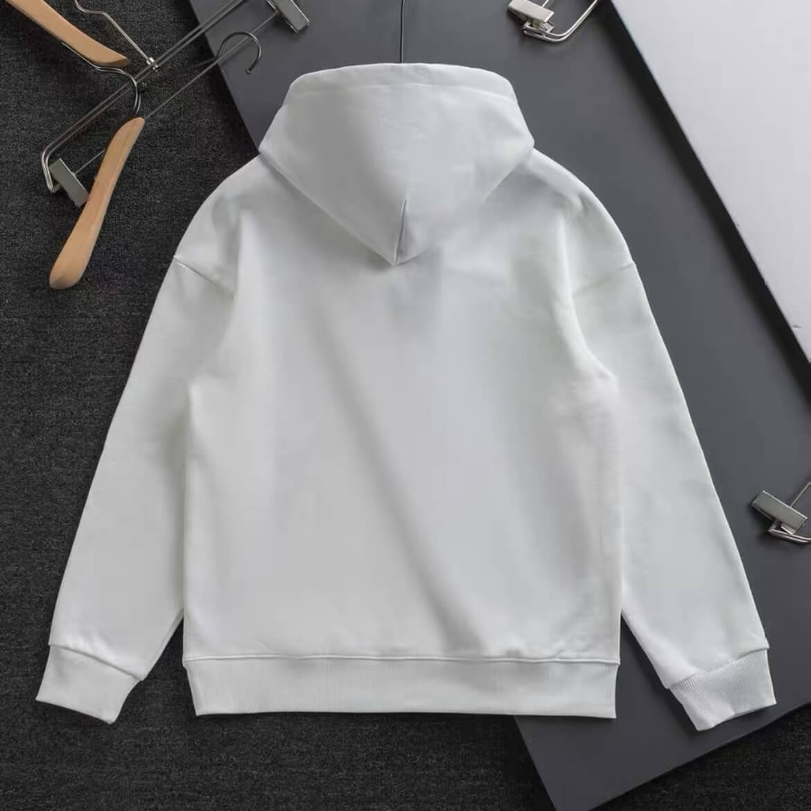 Blue Jacquard Lined Hoodie
