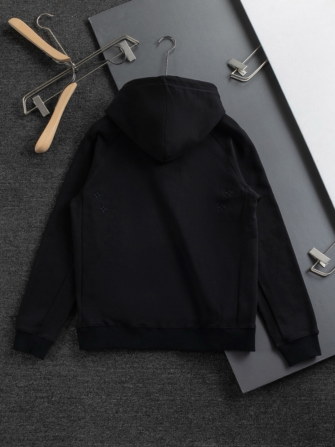 Minimal Letter Embroidered Hoodie