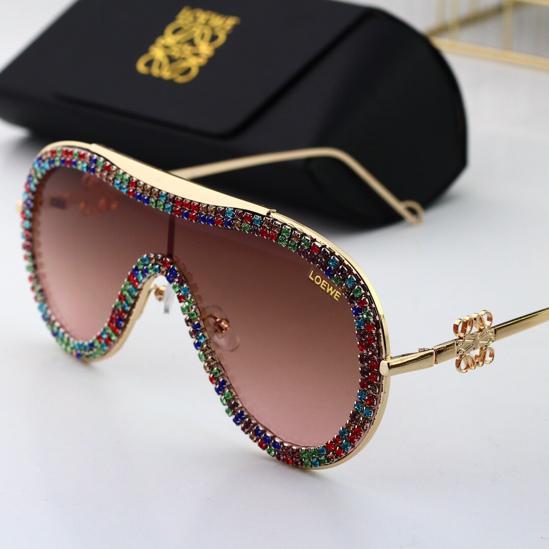 Gafas de sol de moda con protección de diamantes