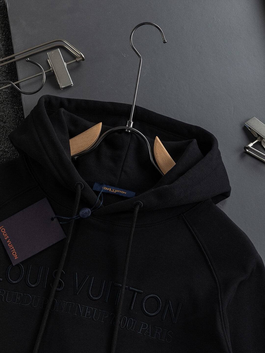 Minimal Letter Embroidered Hoodie