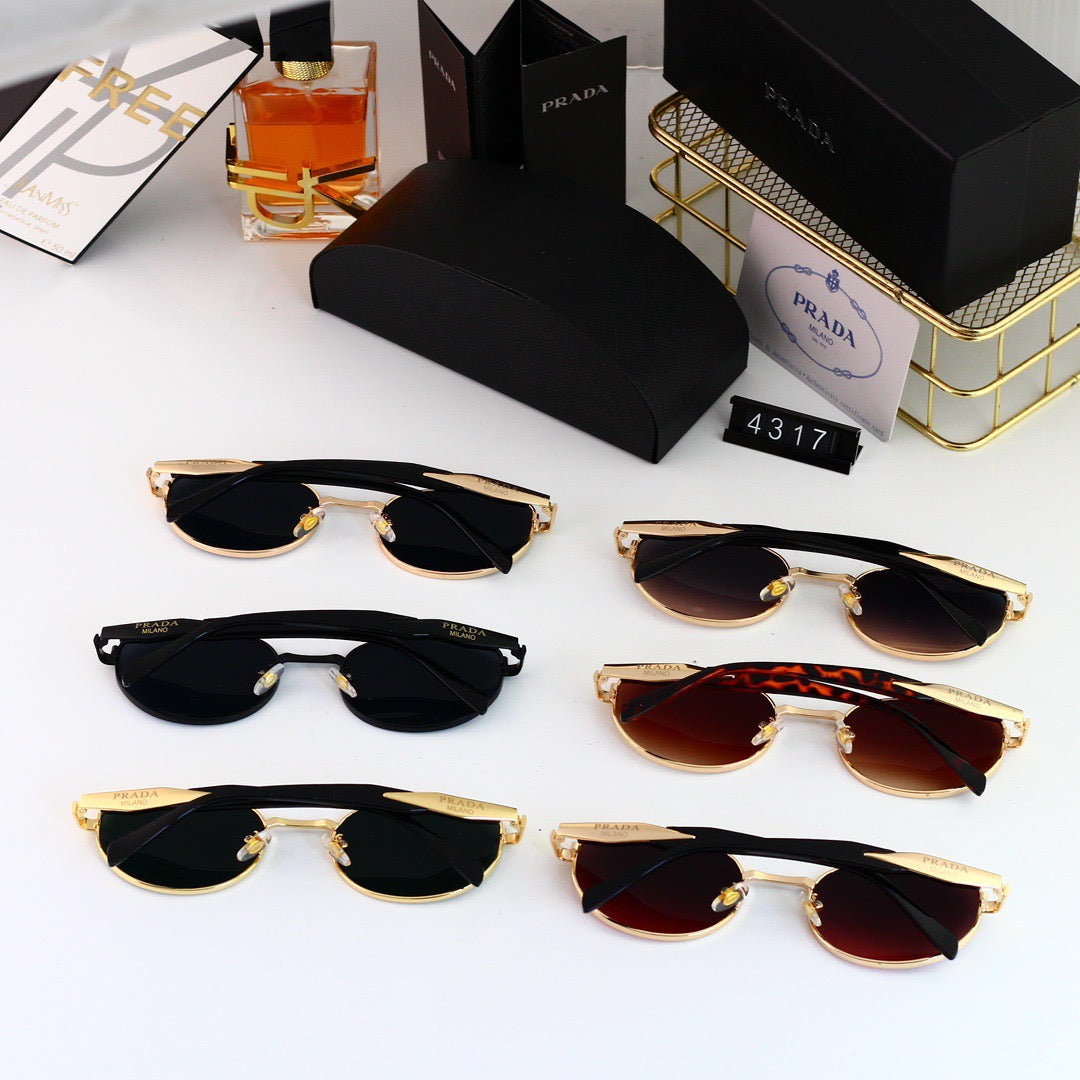 Gafas de sol clásicas vintage semiredondas