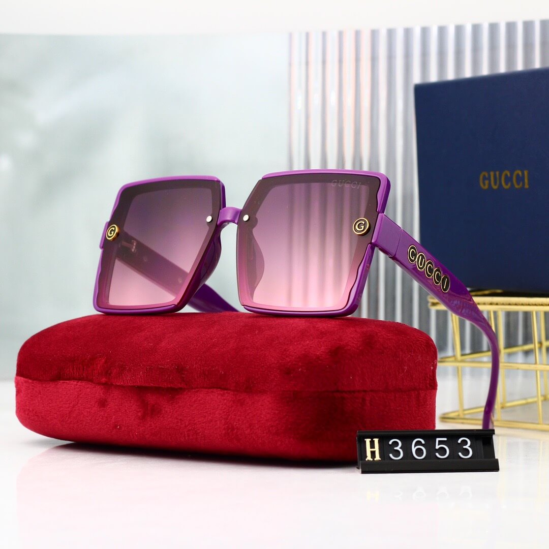Lunettes de soleil carrées au design rétro moderne à monture complète