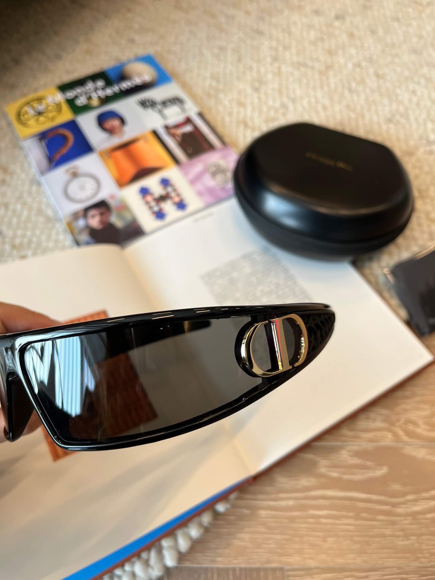 Gafas de sol curvas de desfile de moda