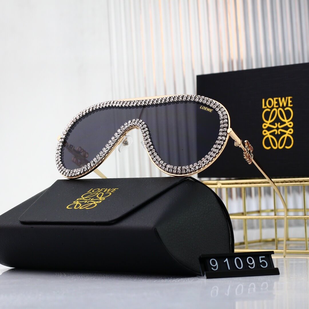 Gafas de sol de moda con protección de diamantes