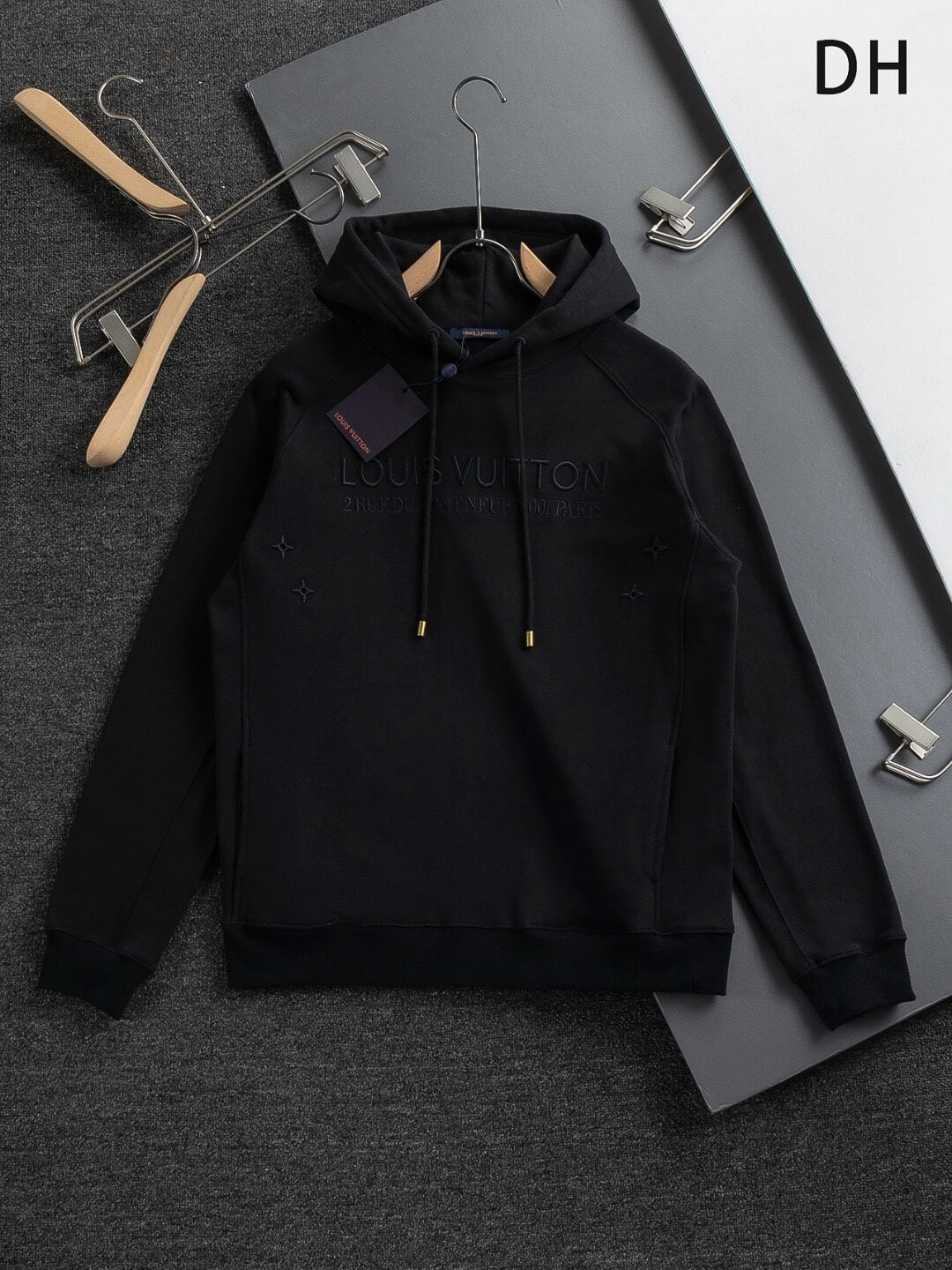 Minimal Letter Embroidered Hoodie