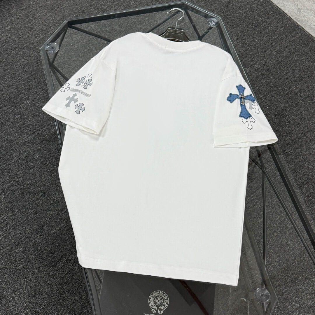 T-shirt brodé en denim