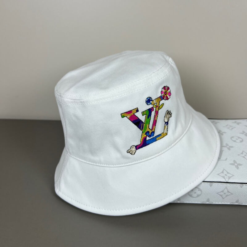 Sombrero de pescador clásico reversible con estampado y bordado