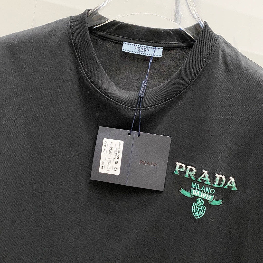 T-shirt à motif brodé vert