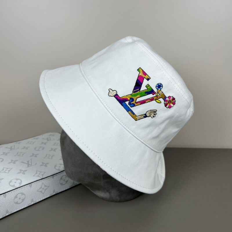 Sombrero de pescador clásico reversible con estampado y bordado