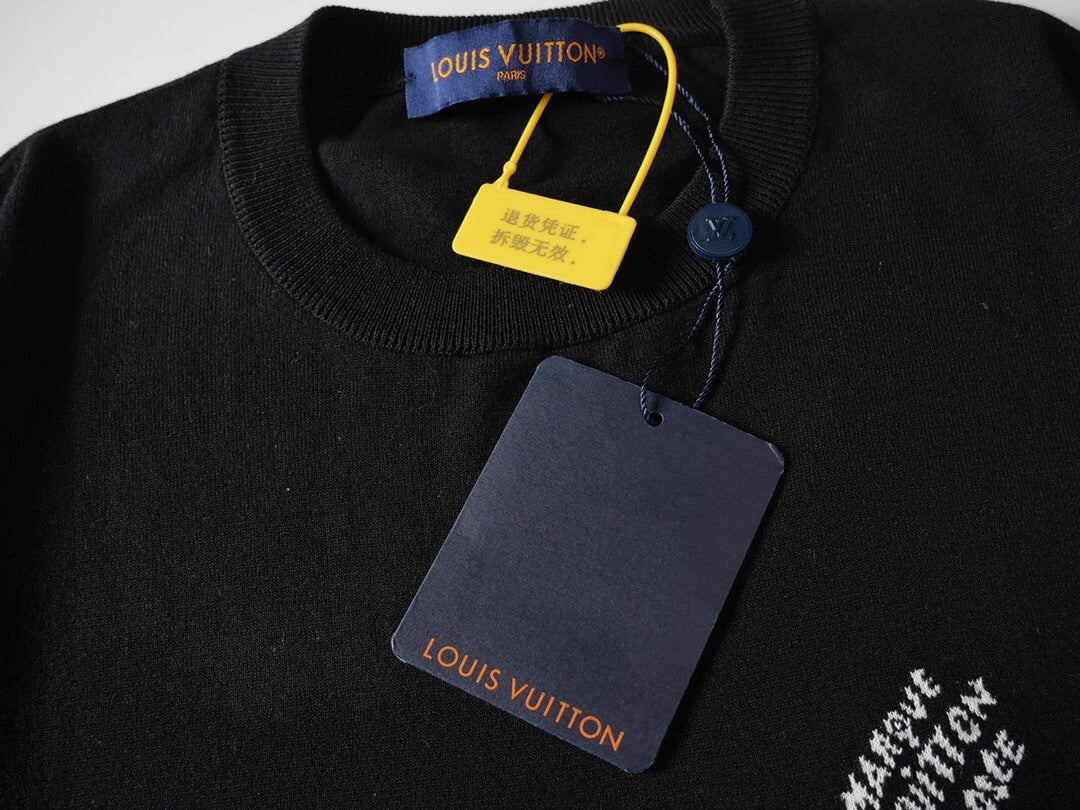 Camiseta de punto con mangas de letras