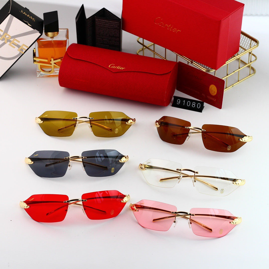 Gafas de sol con forma de arco y sin marco de metal
