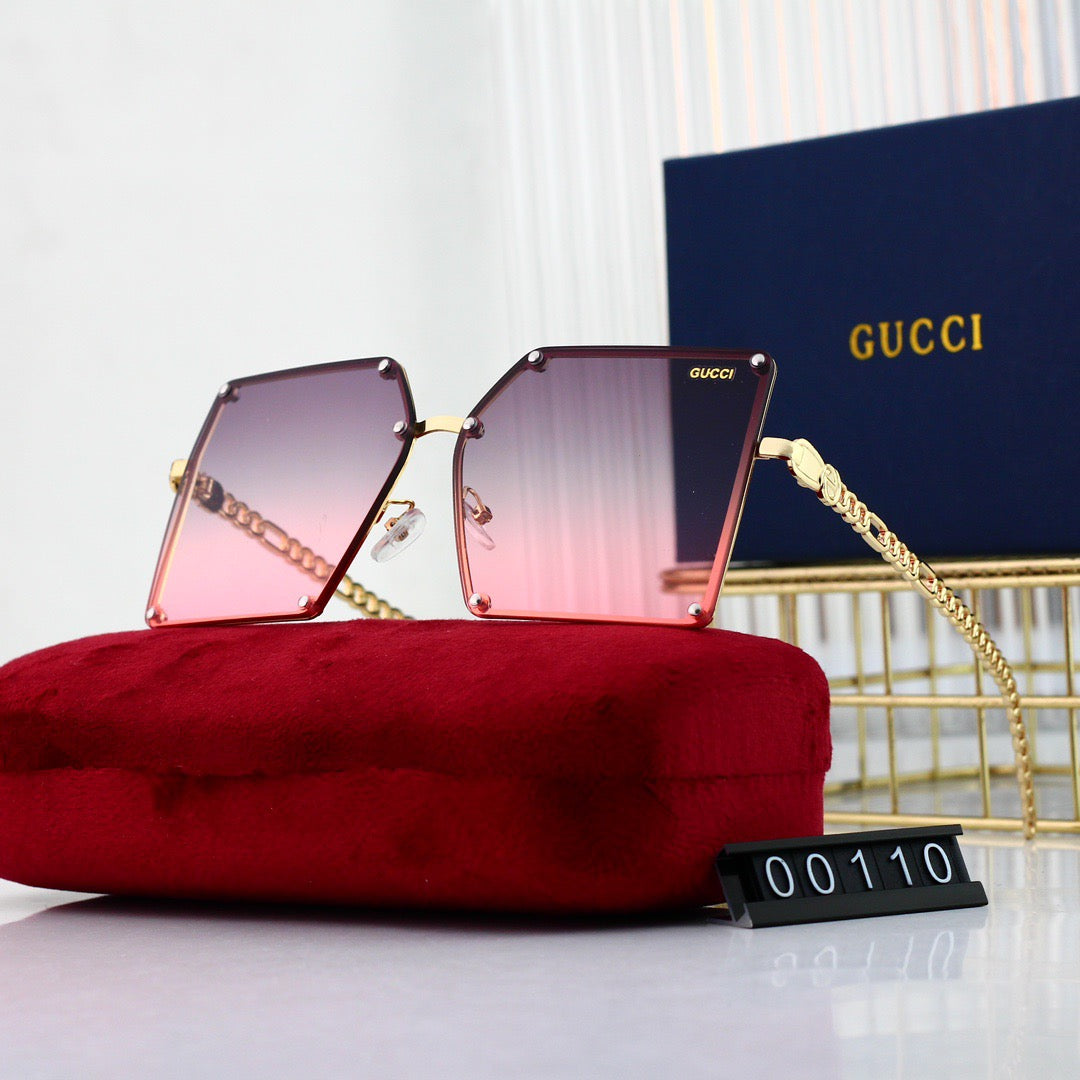 Gafas de sol elegantes de gran tamaño sin marco