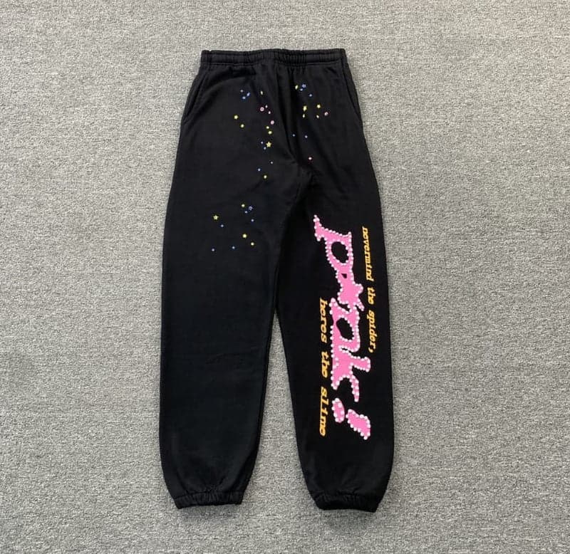 Pantalones negros y rosas