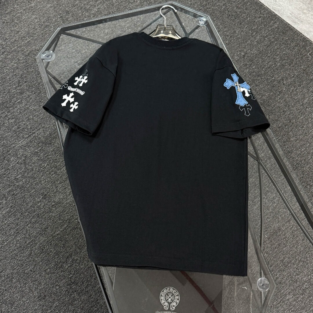 T-shirt brodé en denim