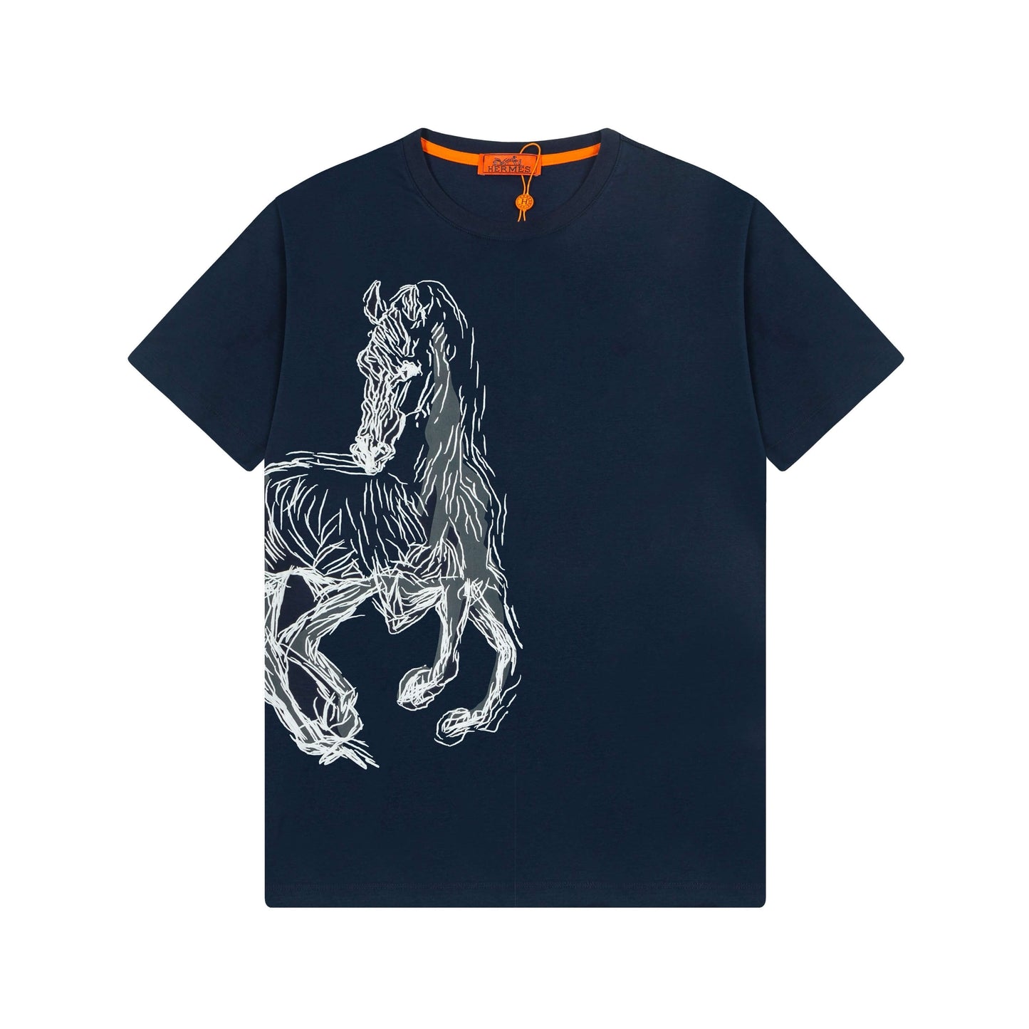 Camiseta con bordado de caballo