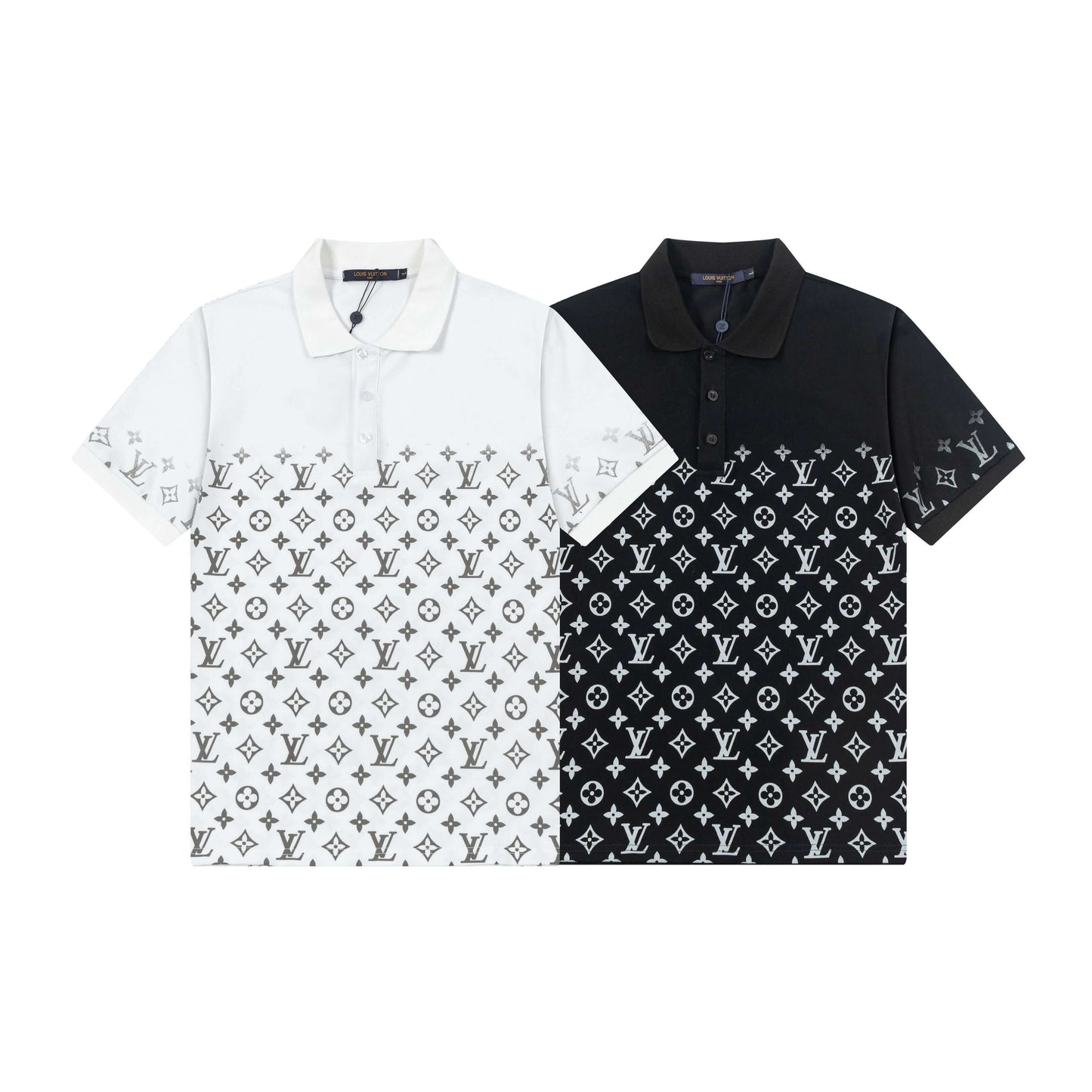 Polo con estampado completo de medio cuerpo