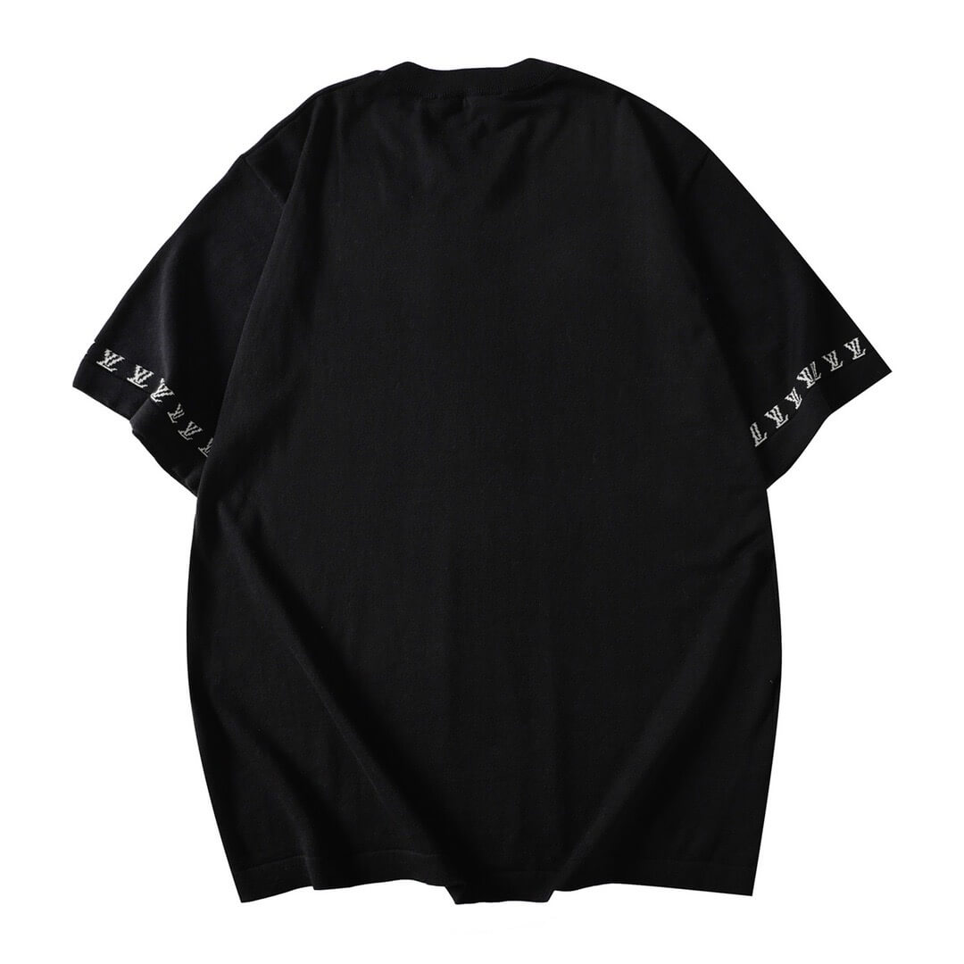 Camiseta de punto con mangas de letras