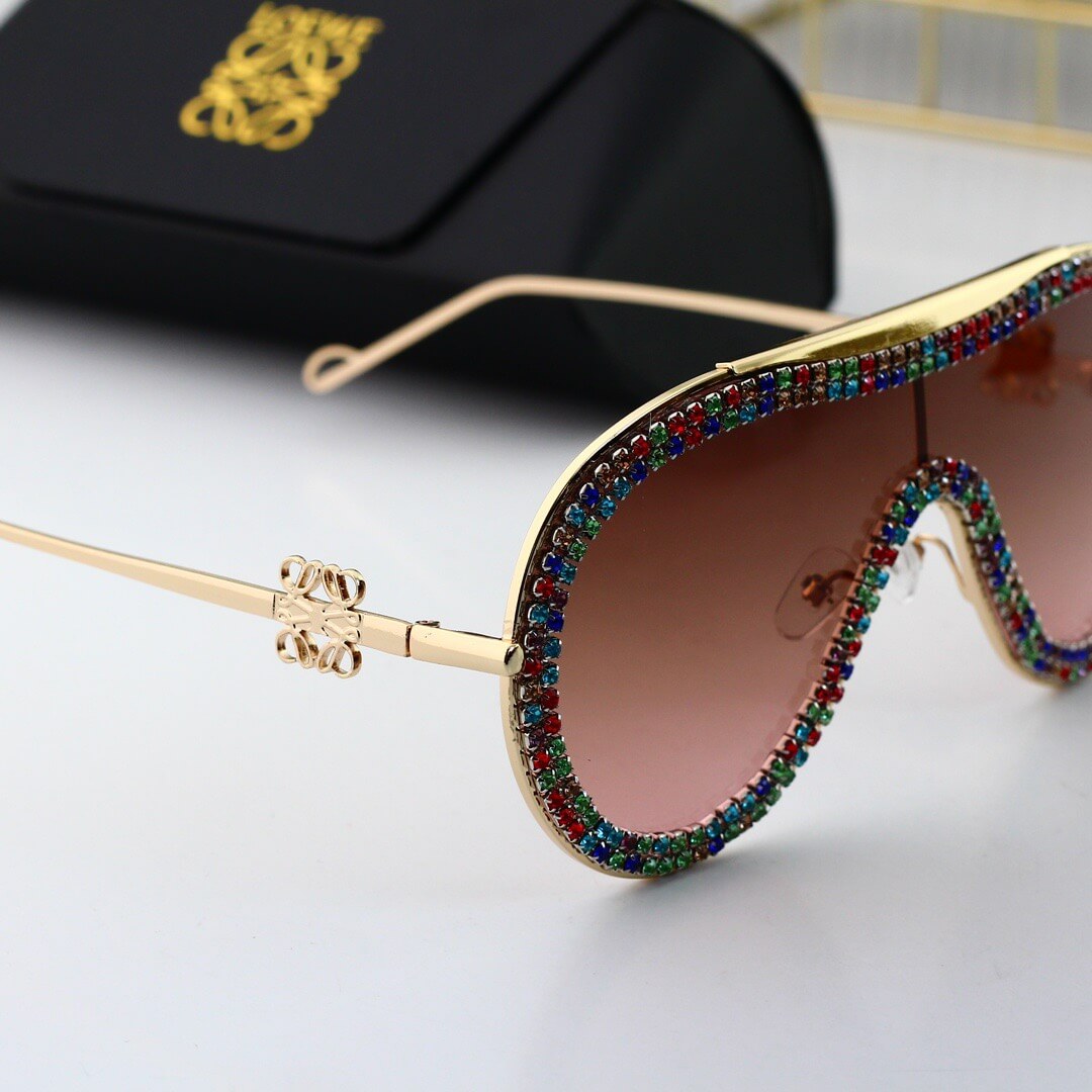 Gafas de sol de moda con protección de diamantes