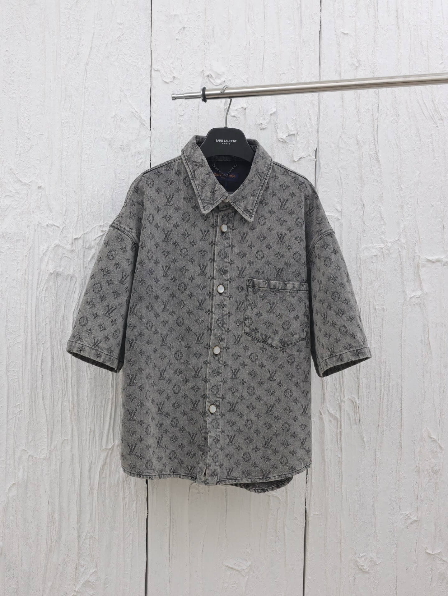 Exquisita camisa vaquera de jacquard