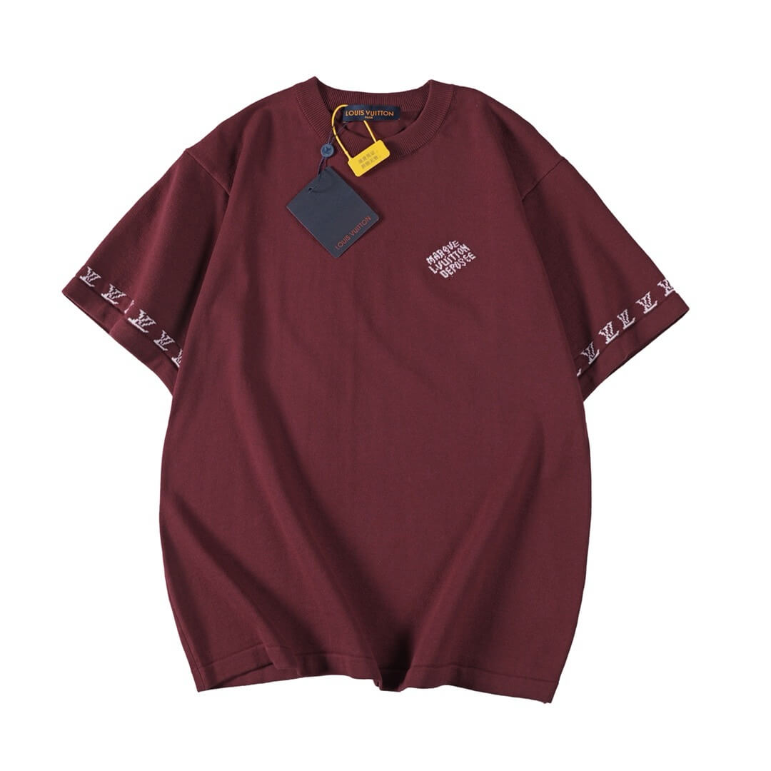 Camiseta de punto con mangas de letras