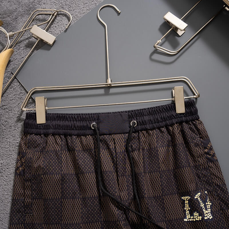 Pantalones cortos de playa con estampado de cuadros