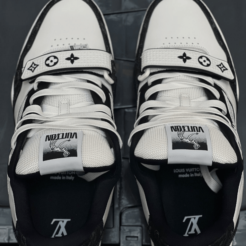 Zapatillas deportivas de piel con estampado clásico