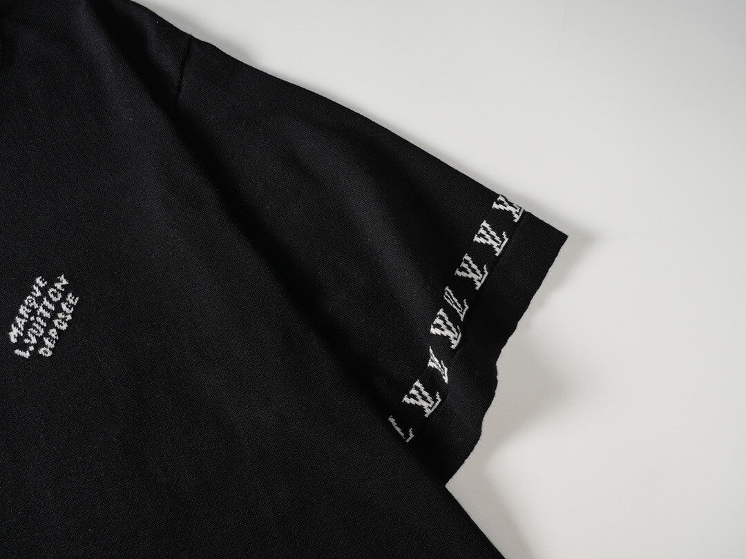 Camiseta de punto con mangas de letras