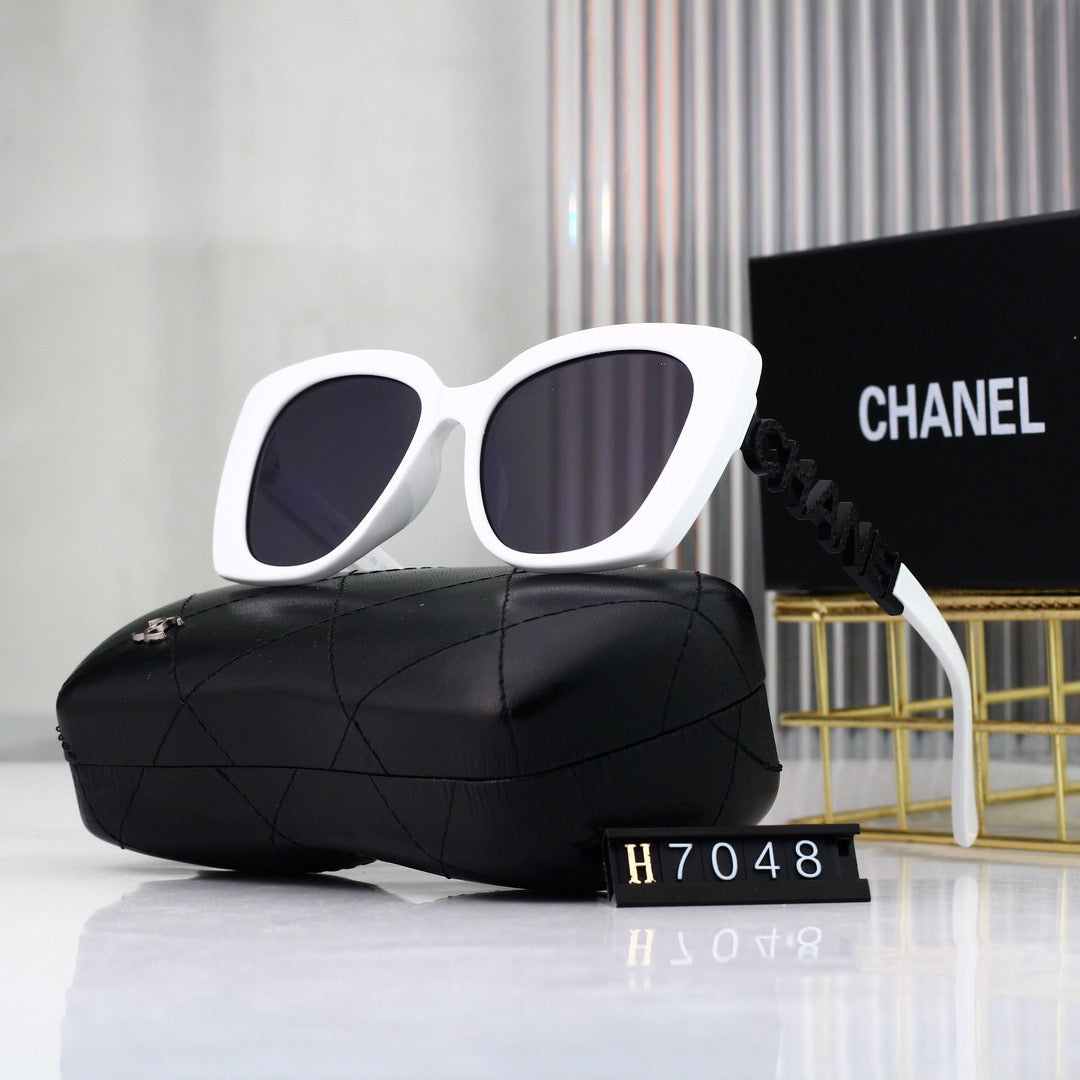 Lunettes de soleil carrées-rondes ajourées tendance