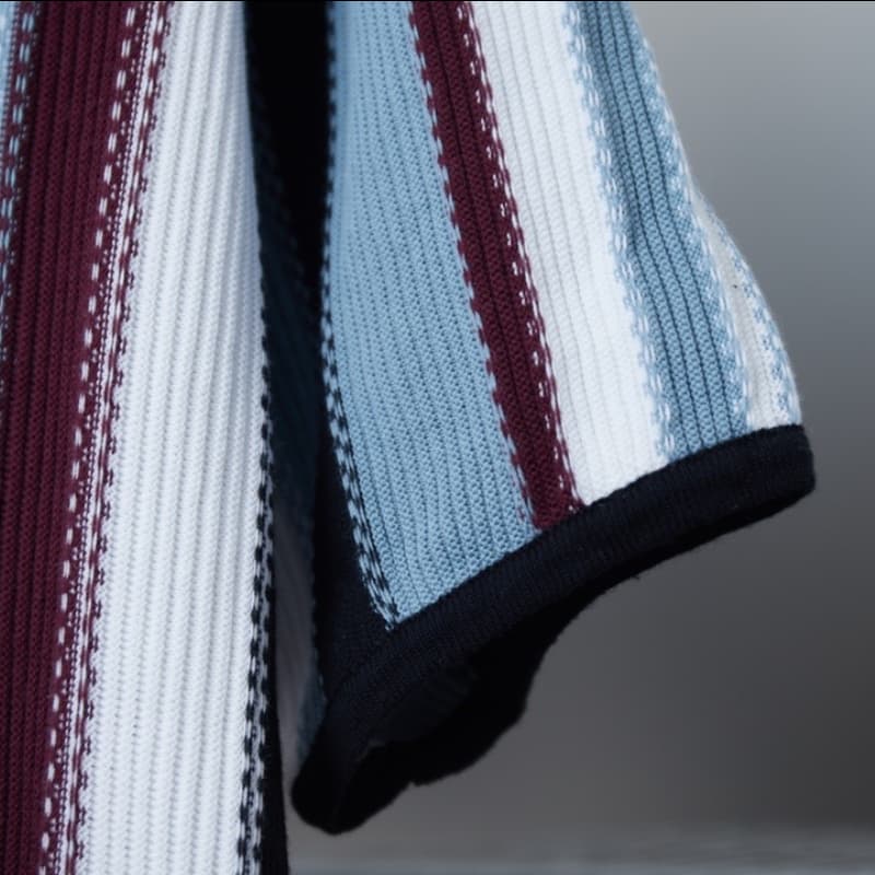 Striped Crochet Short-Sleeve T-Shirt