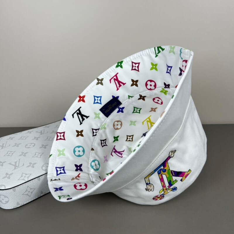 Sombrero de pescador clásico reversible con estampado y bordado