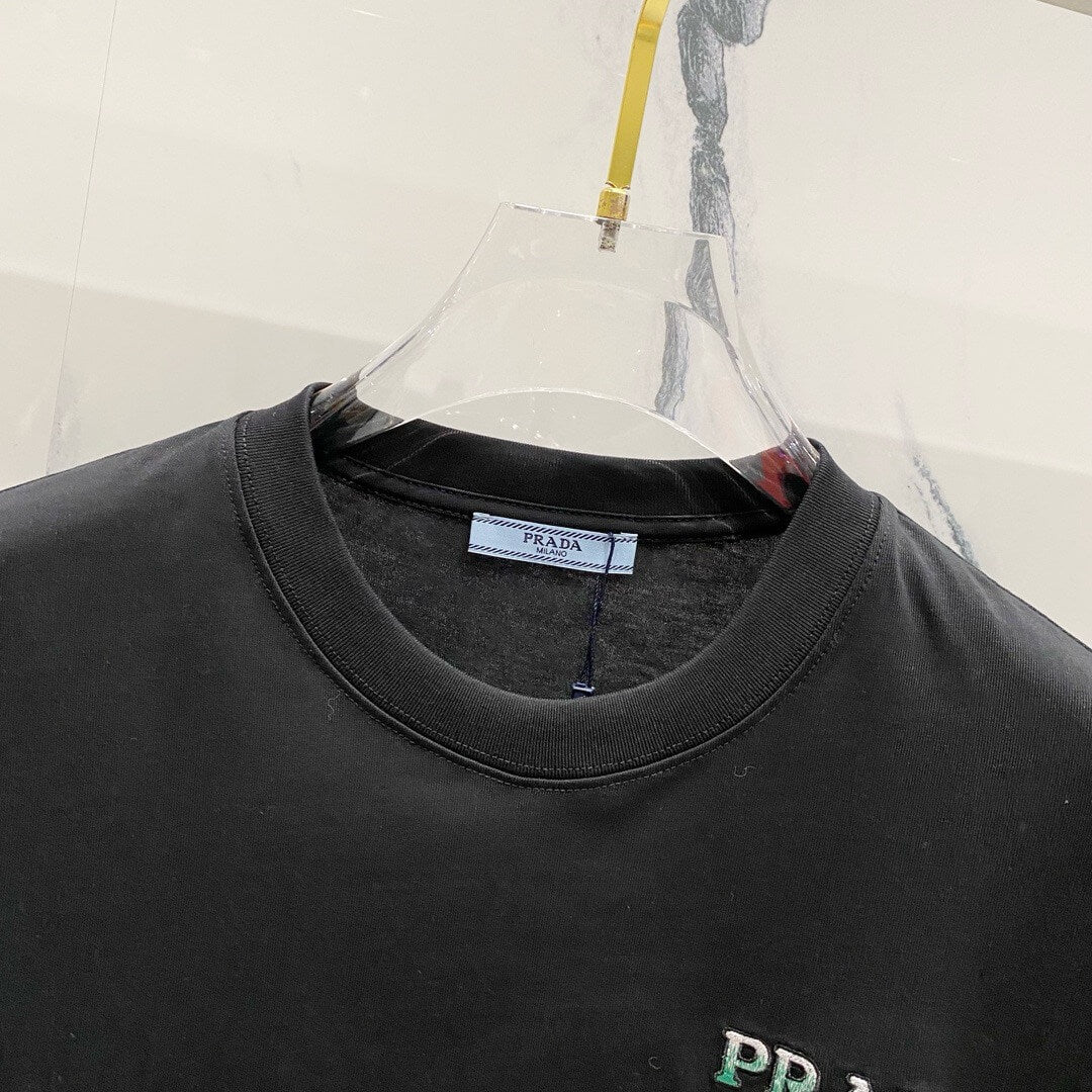 T-shirt à motif brodé vert