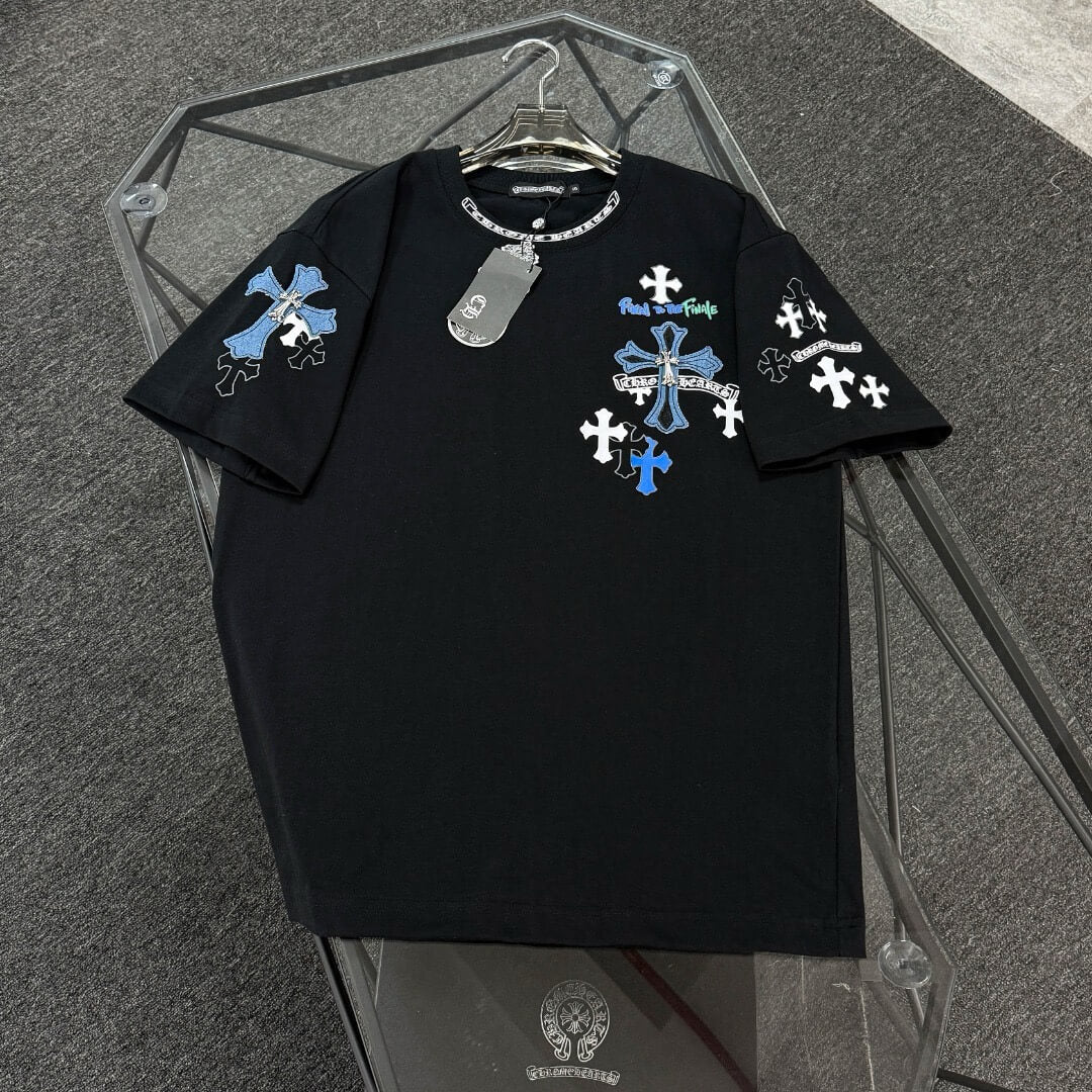 T-shirt brodé en denim
