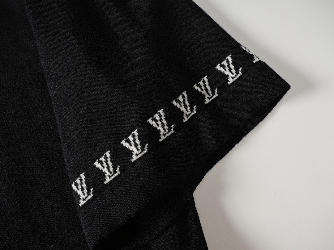 Camiseta de punto con mangas de letras