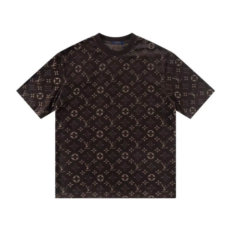 T-shirt classique imprimé en relief sur toute la surface