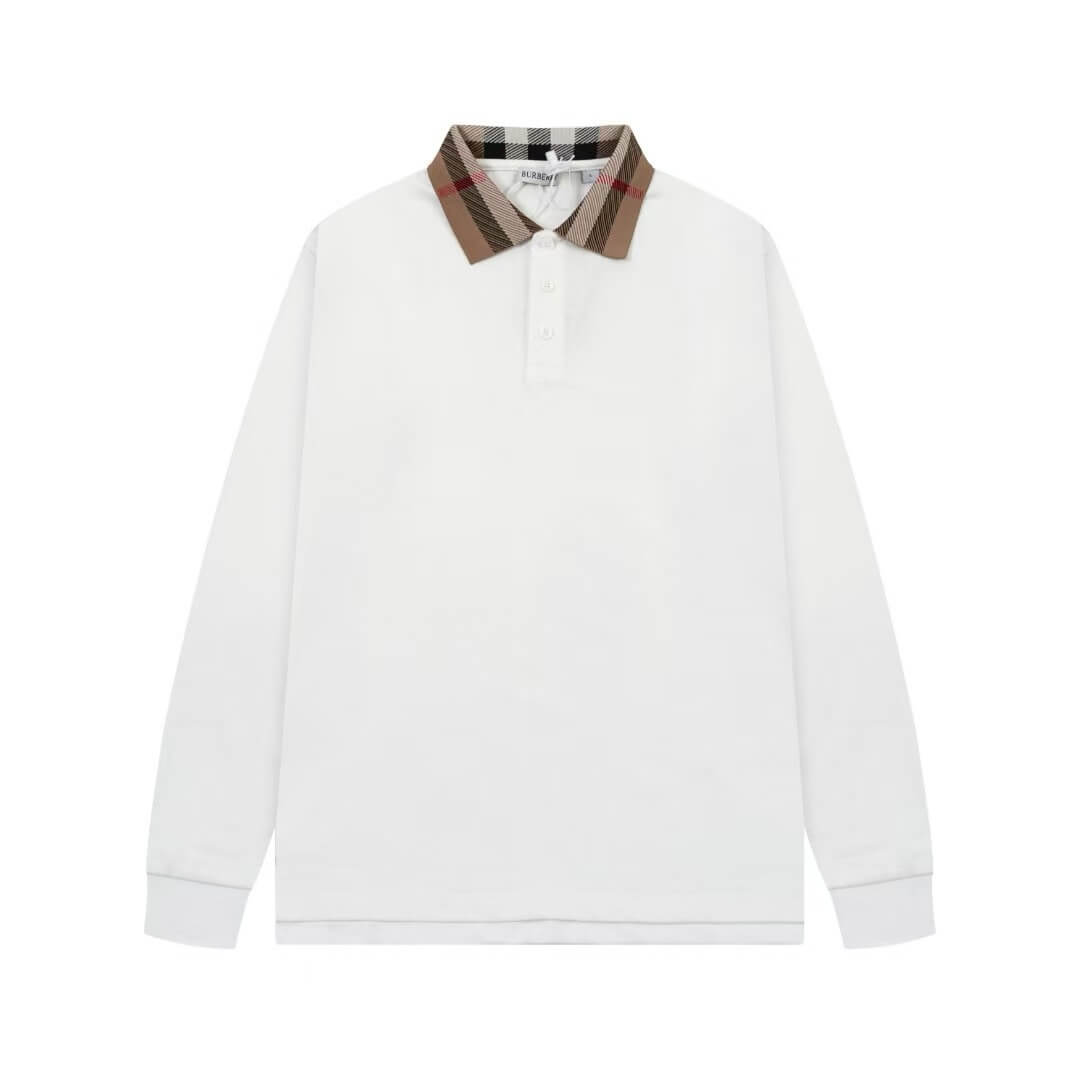 Polo clásico con cuello a cuadros