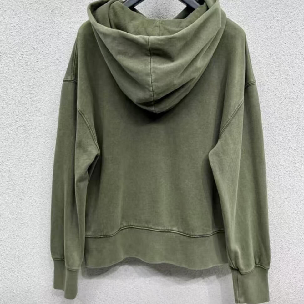 Sudadera con capucha lavada y desgastada