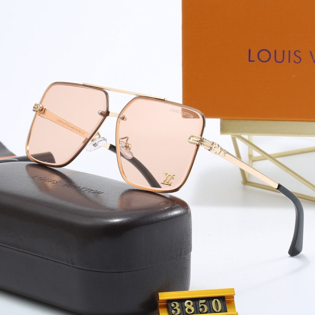 Lujosas gafas de sol estilo aviador con montura metálica