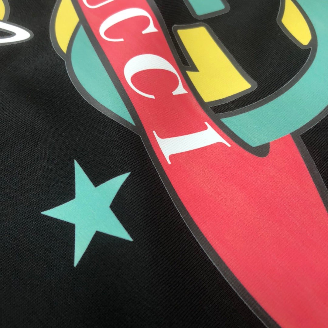 Camiseta con estampado de dibujos animados de Saturno